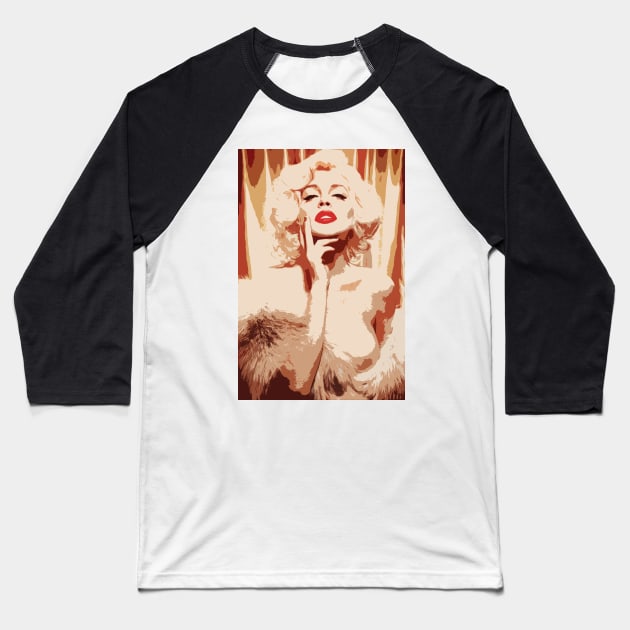 Lindsay Lohan Baseball T-Shirt by Svetlana Pelin